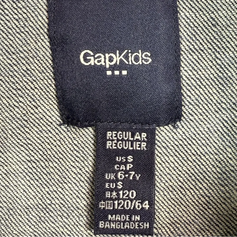 GAPKIDS Girls' Acid Wash‎ Regular Fit Denim Vest Casual Fall Streetwear Size S
